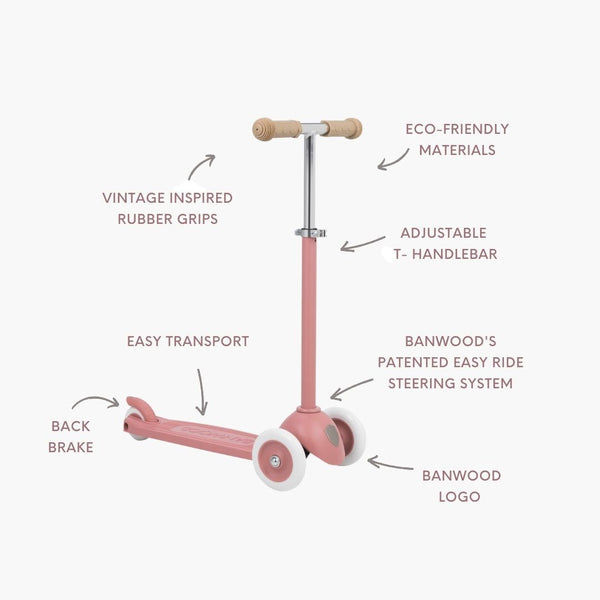 Banwood Eco Kids Scooter (Raspberry)
