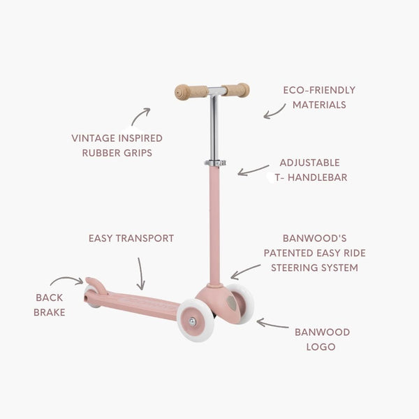 Banwood Eco Kids Scooter (Dusty Rose)