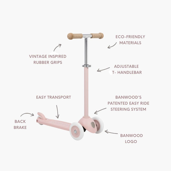 Banwood Eco Kids Scooter (Faded Pink)