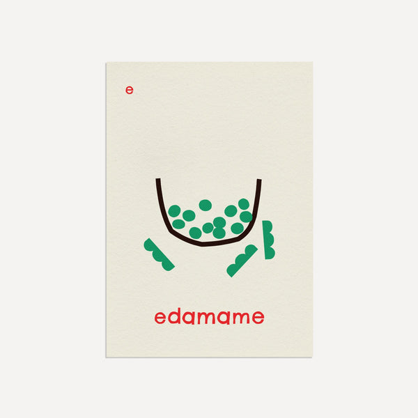 E for Edamame- Alphabet Art Print