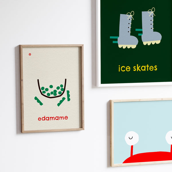 E for Edamame- Alphabet Art Print