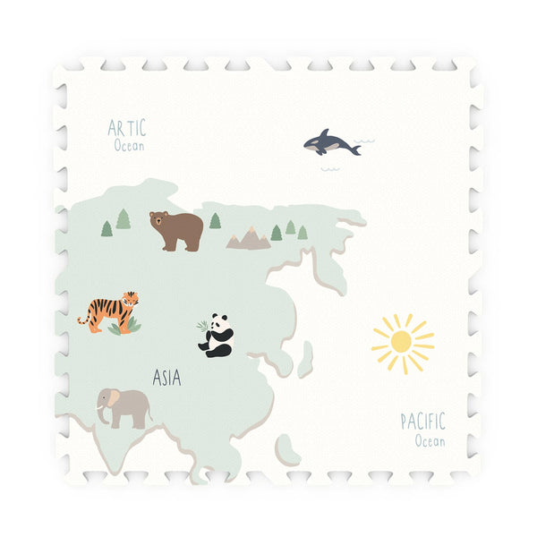 Tiloo World Map Puzzle Piece Foam Playmat