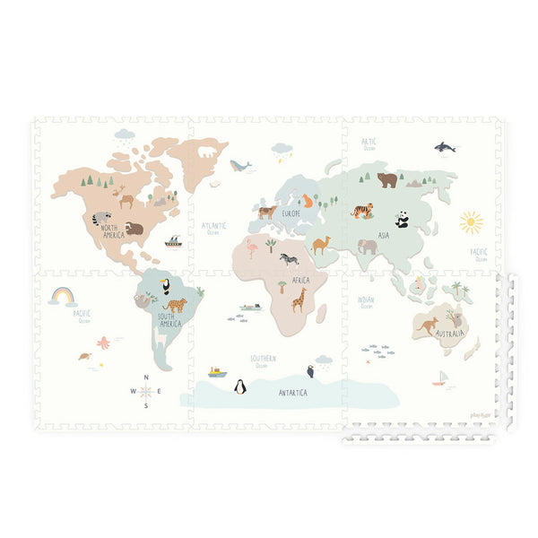 Tiloo World Map Puzzle Piece Foam Playmat
