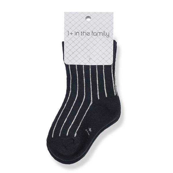 Eliana Stripe Ankle Socks (Anthracite)