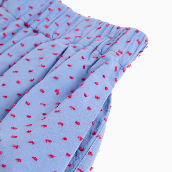 Elsa Dot Cropped Wide Leg Trousers (Ruby Freckles)