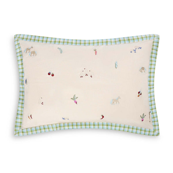 Rectangle Linen Embroidered Scatter Cushion (Little Farm)