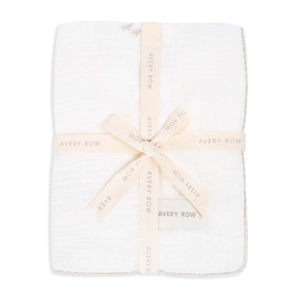 Embroidered Muslin Blanket (Little Farm)