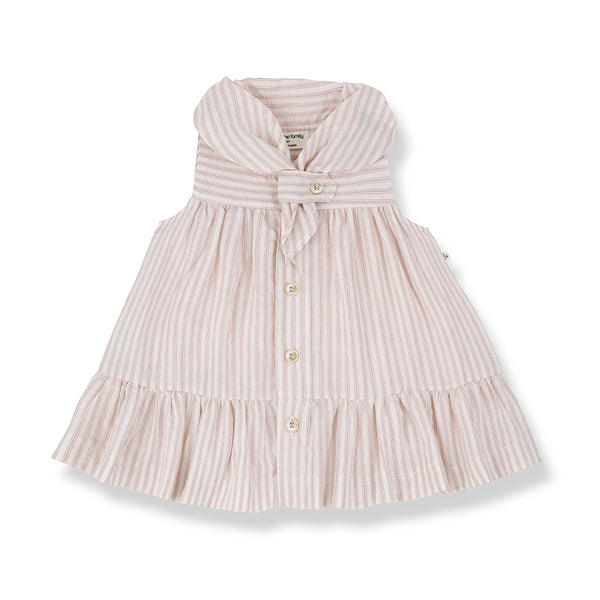 Empuries Striped Cotton Scout Scarf Poplin Summer Dress (Rose)