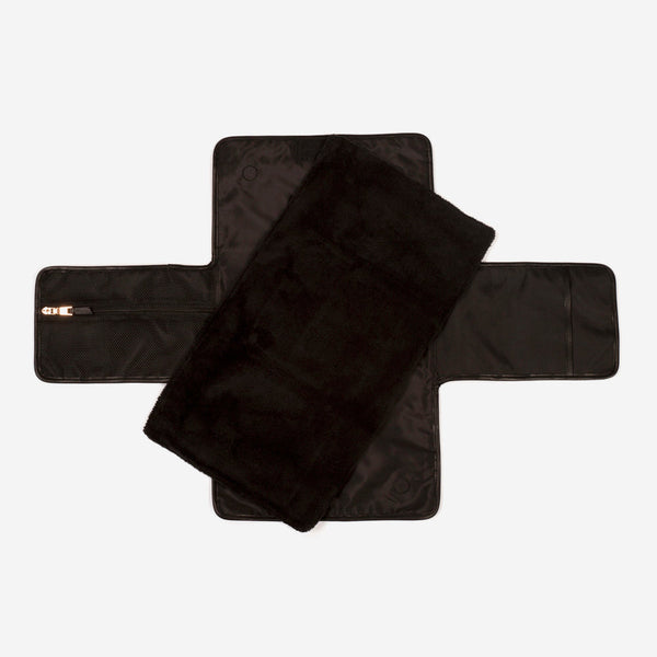 Etta Fold-Away Changing Mat Clutch (Brown Modern Floral Print)