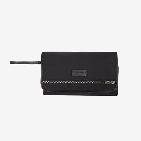 Etta Fold-Away Changing Mat Clutch (Black Woven)