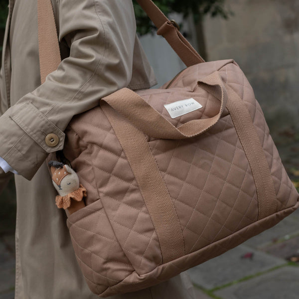 Baby Changing Bag with Pram Clips (Latte)