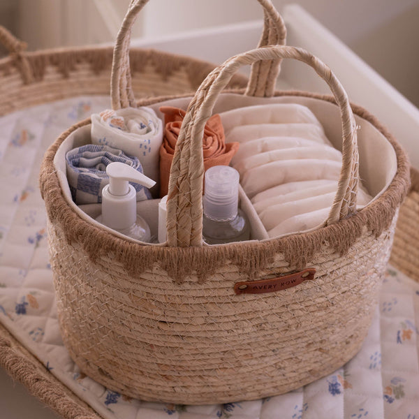 Maize Handwoven Nappy Caddy (Natural)
