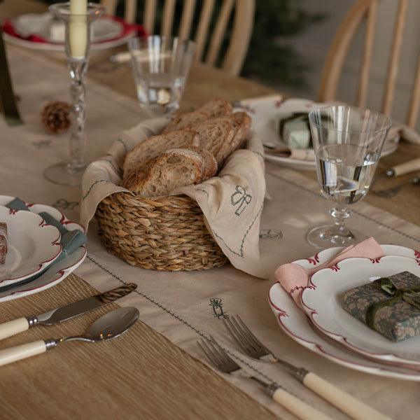 Linen Christmas Table Runner (Natural)