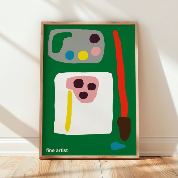 Fine Artist Art Print (Green)