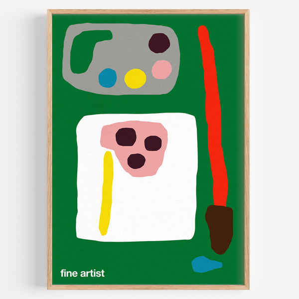 Fine Artist Art Print (Green)
