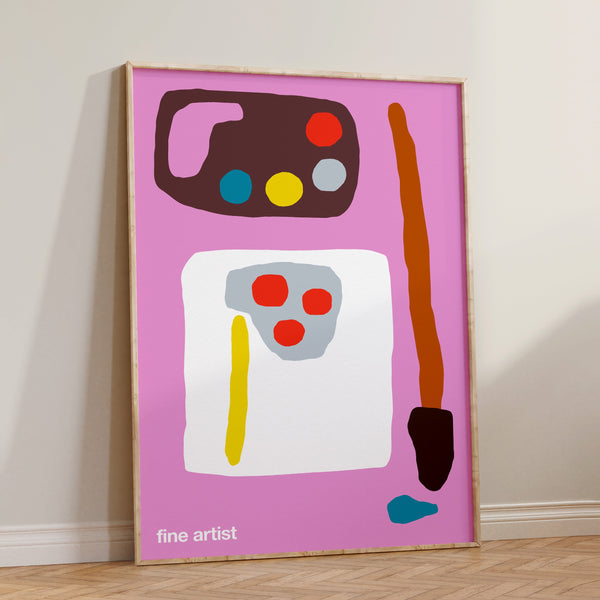 Fine Artist Art Print (Pink)
