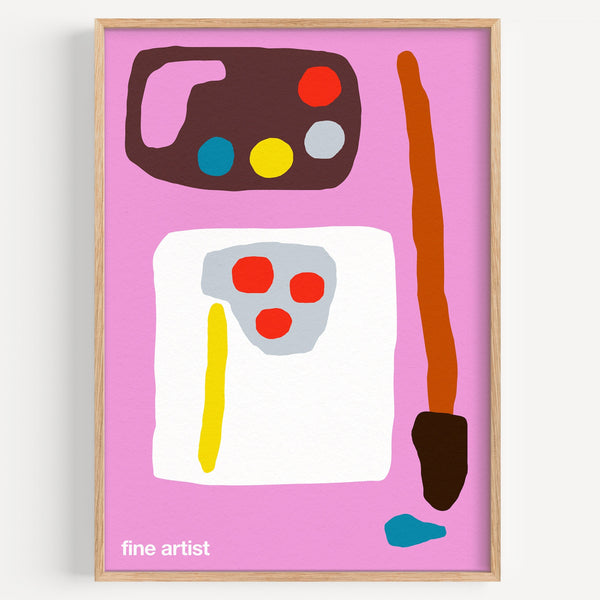 Fine Artist Art Print (Pink)