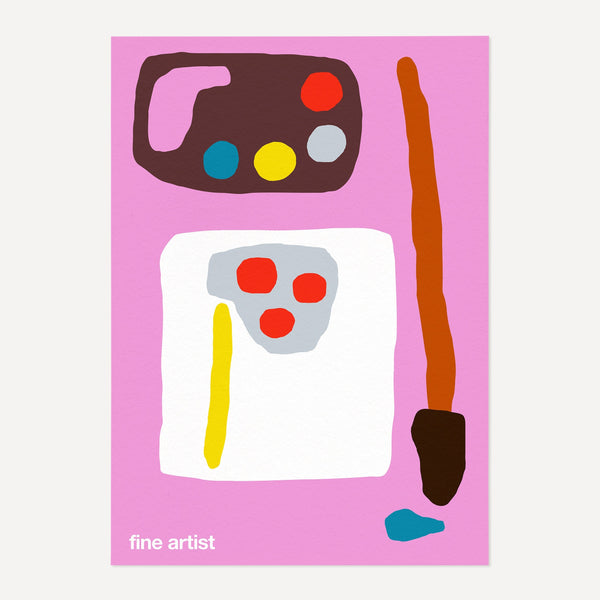 Fine Artist Art Print (Pink)