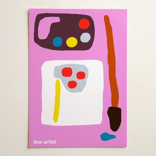 Fine Artist Art Print (Pink)