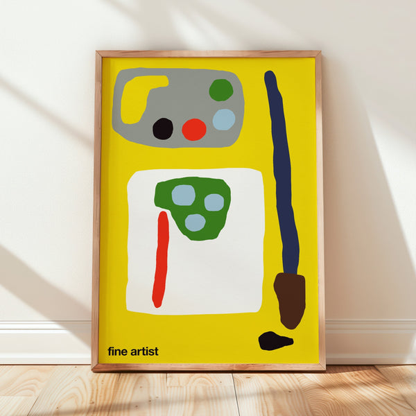 Fine Artist Art Print (Yellow)