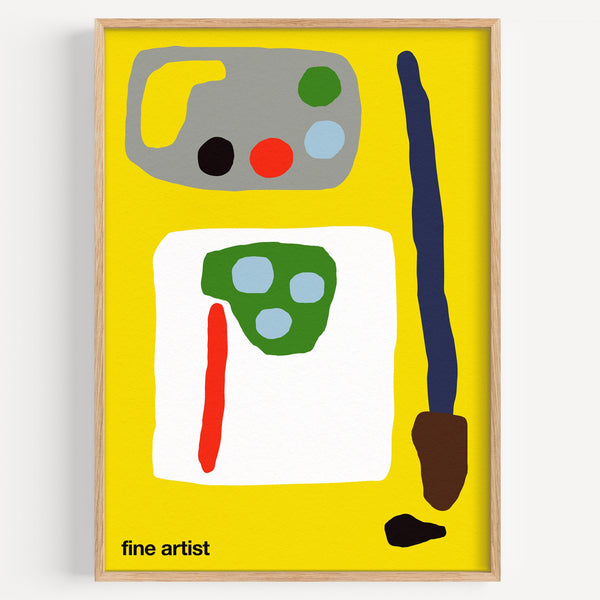 Fine Artist Art Print (Yellow)