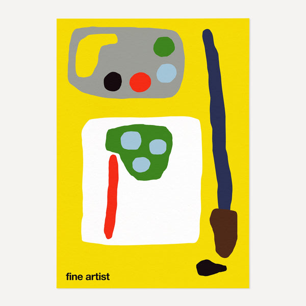 Fine Artist Art Print (Yellow)