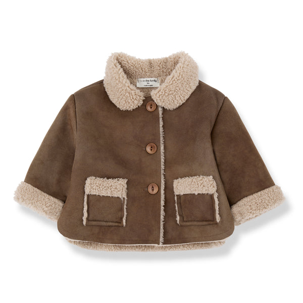 Filippa Teddy Collar Baby Jacket (Brown)