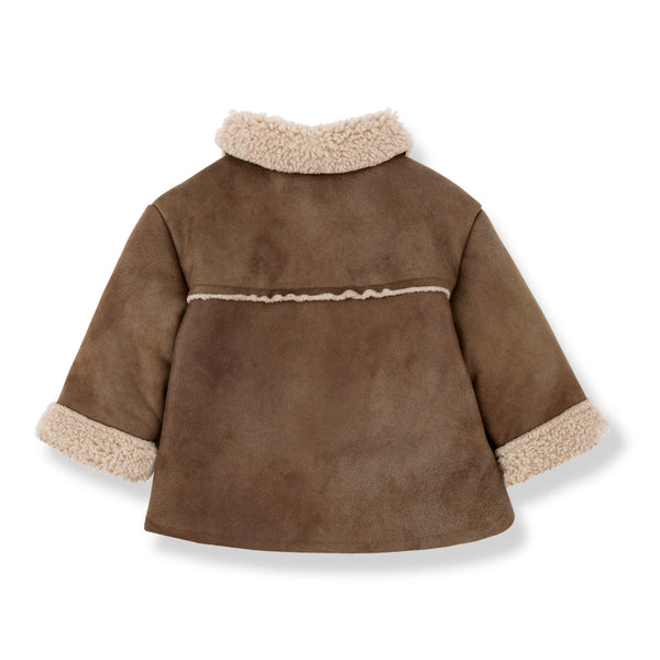 Filippa Teddy Collar Baby Jacket (Brown)