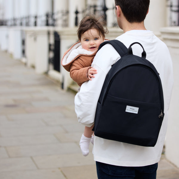 Inge Baby Change Backpack with Change Mat (Black)