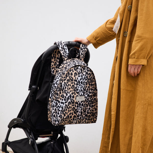 Inge Baby Change Backpack with Change Mat (Leopard)