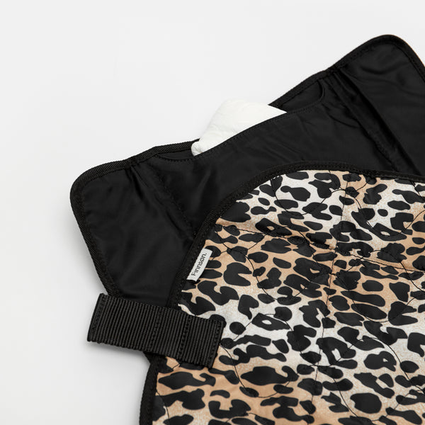 Kari Quilted Travel Change Mat (Leopard)