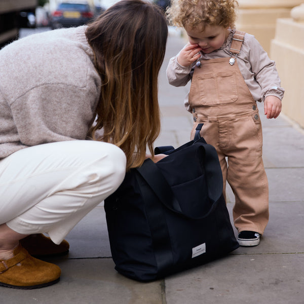 Selby Mama Tote Bag with Change Mat (Black)