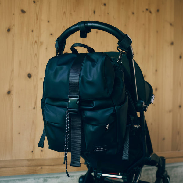 Elise Eco Baby Changing Backpack With Changing Mat (Black)