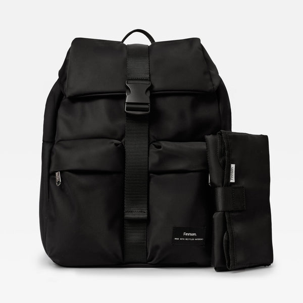 Elise Eco Baby Changing Backpack With Changing Mat (Black)