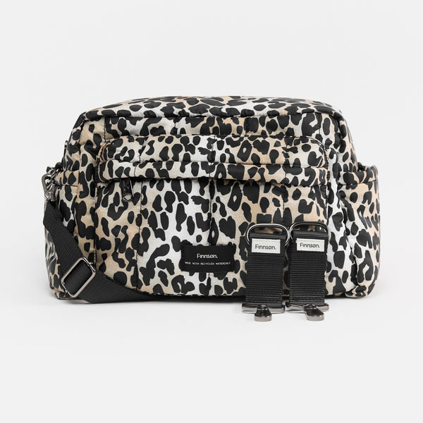 Freya Eco Oversized Stroller Organiser with Stroller Clips (Leopard)