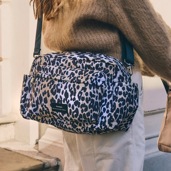 Freya Eco Oversized Stroller Organiser with Stroller Clips (Leopard)