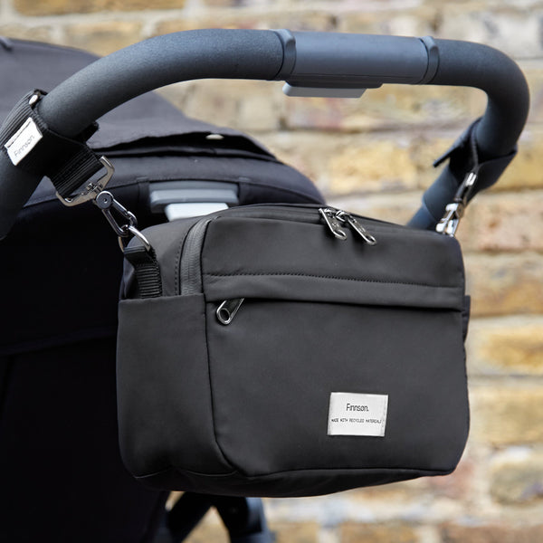 Frida Eco Stroller Organiser With Stroller Clips (Black)