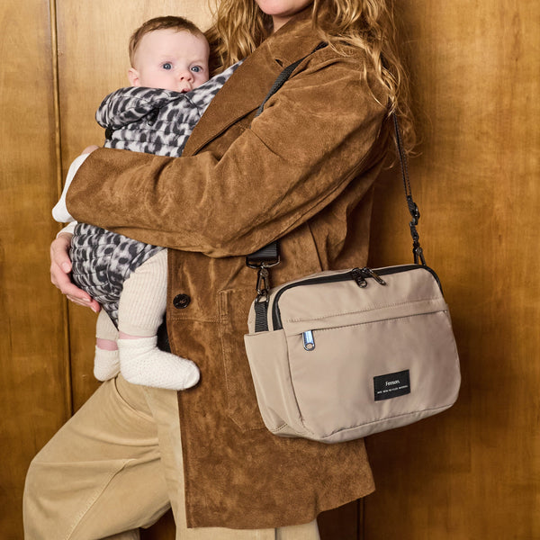 Frida Eco Stroller Organiser With Stroller Clips (Taupe)