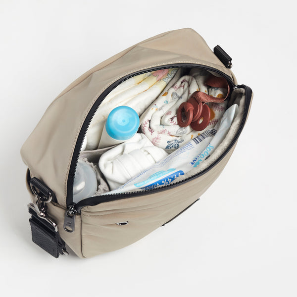 Frida Eco Stroller Organiser With Stroller Clips (Taupe)
