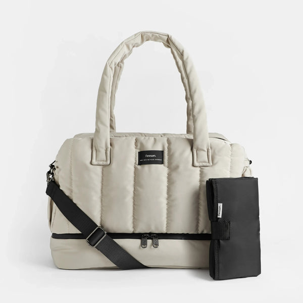 Innes Eco Quilted Changing Bag With Changing Mat (Taupe)