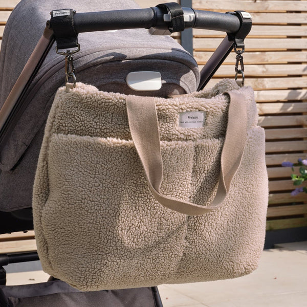 Sigrid Eco Borg Changing Bag With Changing Mat (Beige)