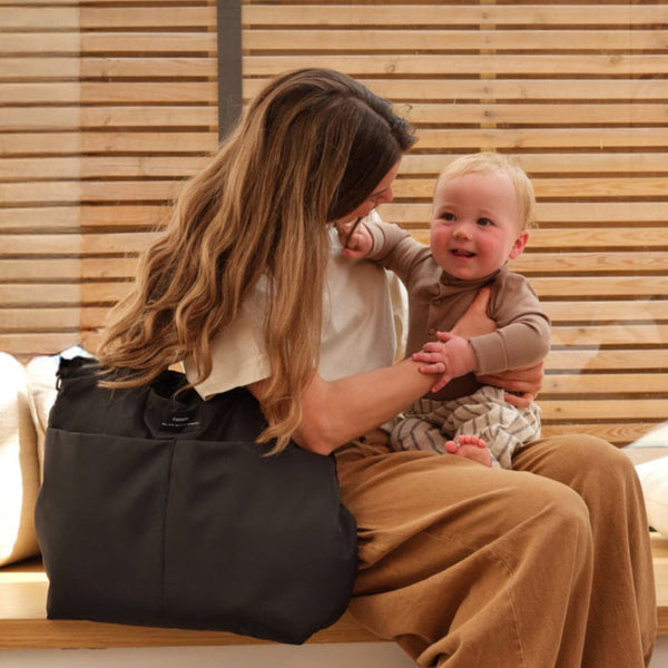 Sigrid Eco Changing Bag With Changing Mat (Black)