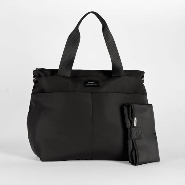 Sigrid Eco Changing Bag With Changing Mat (Black)