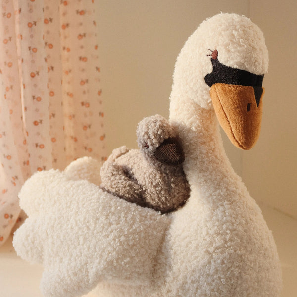 Musical Soft Lambs Wool Teddy Swan