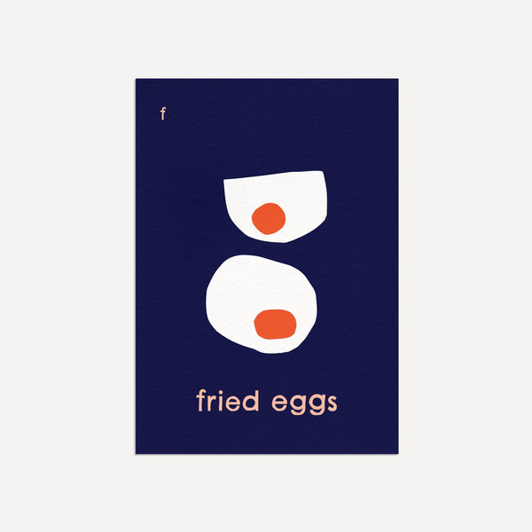 F for Fried Eggs- Alphabet Art Print
