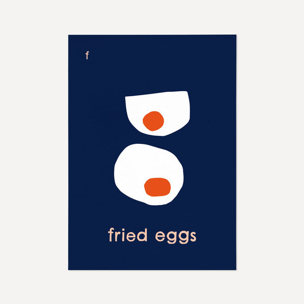 F for Fried Eggs- Alphabet Art Print