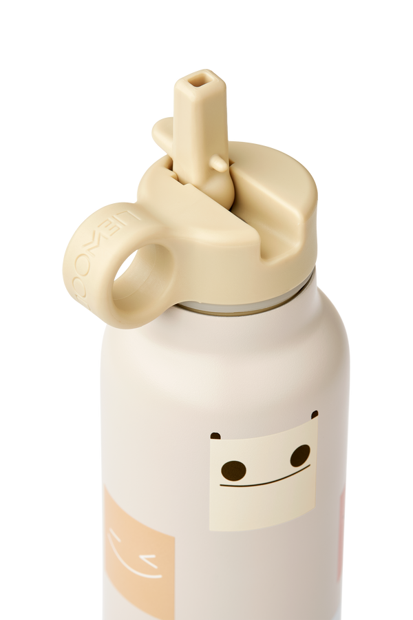 Falk Smiley Print Screw Top Bottle (500ml) (Sandy)
