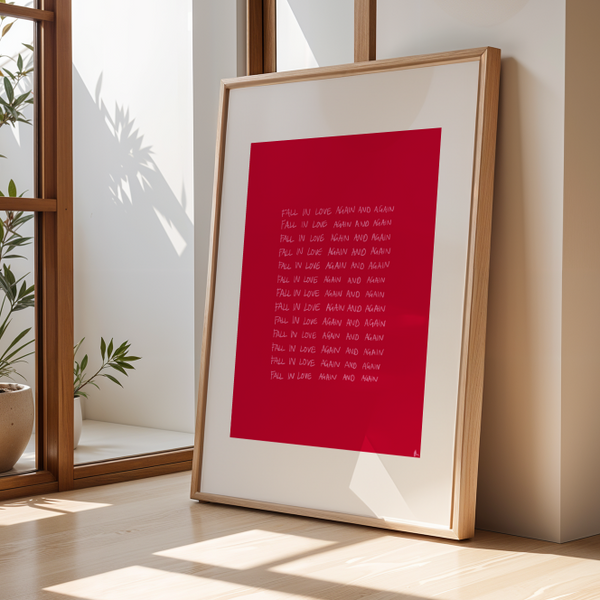 'Fall In Love again and again' Red Charli XCX Music Art Print