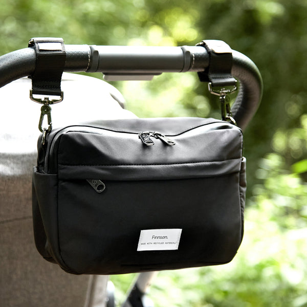 Frida Eco Stroller Organiser With Stroller Clips (Black)