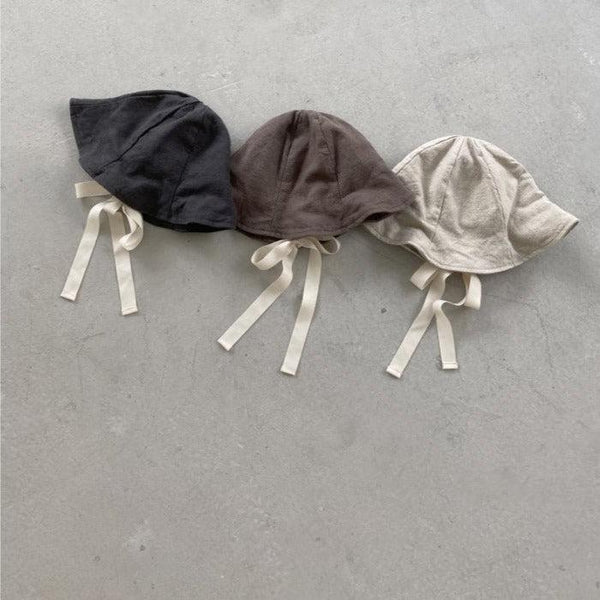 Frey Baby Sun Hat with Ties (Charcoal)